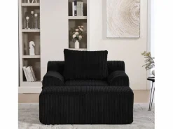 Sofá 147x110x67cm sillón moderno diseño minimalista soporte cómodo tejido de pana para salón