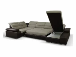 Clearance Sofá XXL beige/marrón ángulo derecho BOILEAU Sofá Xxl