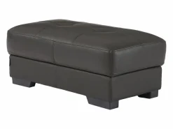 Vente-unique Sofá y puf de piel ángulo derecho METROPOLITAN II