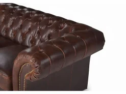 Best Sofa 3+2 plazas chesterfield de piel envejecida CLOTAIRE Conjunto Sofás