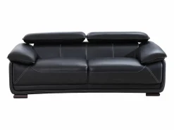 Vente-unique Sofa 3 plazas de piel color MACELO