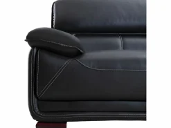 Vente-unique Sofa 3 plazas de piel color MACELO