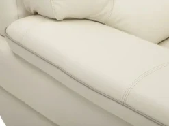 Sale Sofa 3+1 plazas de piel de becerro blanco THIBAULT Conjunto Sofá Y Sillón