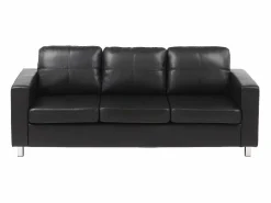Vente-unique Sofa 3+1 plazas de piel sintetica ACKLEY