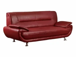 Vente-unique Sofa 3 plazas de piel sintetica NIGEL