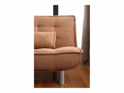 Vente-unique Sofa cama clic-clac microfibra color caramelo MISHAN