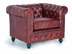 Clearance Sofa chester piel natural Sillón De Piel