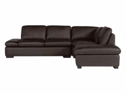 LINEA SOFA Sofa rinconera de piel, marrón, angulo derecho ONYX II