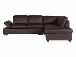 LINEA SOFA Sofa rinconera de piel, marrón, angulo derecho ONYX II