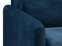 Clearance Sofá-cama de apertura exprés terciopelo azul CALIFE Sofás Y Sillones