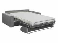 Clearance Vente-unique Sofá-cama exprés 3 plazas 14 cm terciopelo Gris CALITO Gris antracita