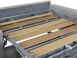 Clearance Vente-unique Sofá-cama exprés 3 plazas 14 cm terciopelo Gris CALITO Gris antracita