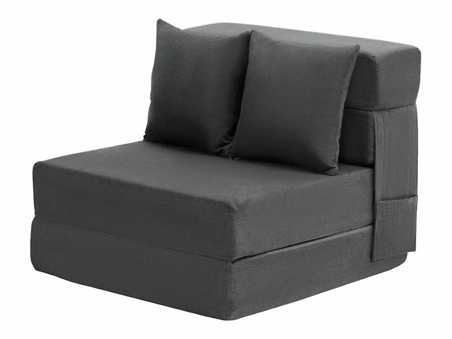 Sale Sofá-Cama Plegable SucceBuy, 3 en 1 Plegable con 2 Almohadas, Gris Oscuro, Individual Sofá Vintage