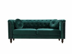 Discount Sofás 3+2 plazas de terciopelo TURNER Conjunto Sofás