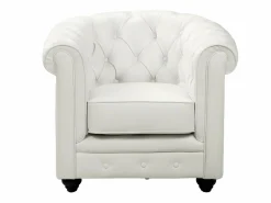New Sofás de 3 plazas, 2 plazas y sillón en imitación cuero CHESTERFIELD Conjunto Sofá Y Sillón