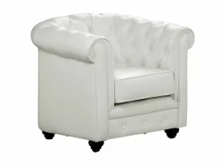 New Sofás de 3 plazas, 2 plazas y sillón en imitación cuero CHESTERFIELD Conjunto Sofá Y Sillón