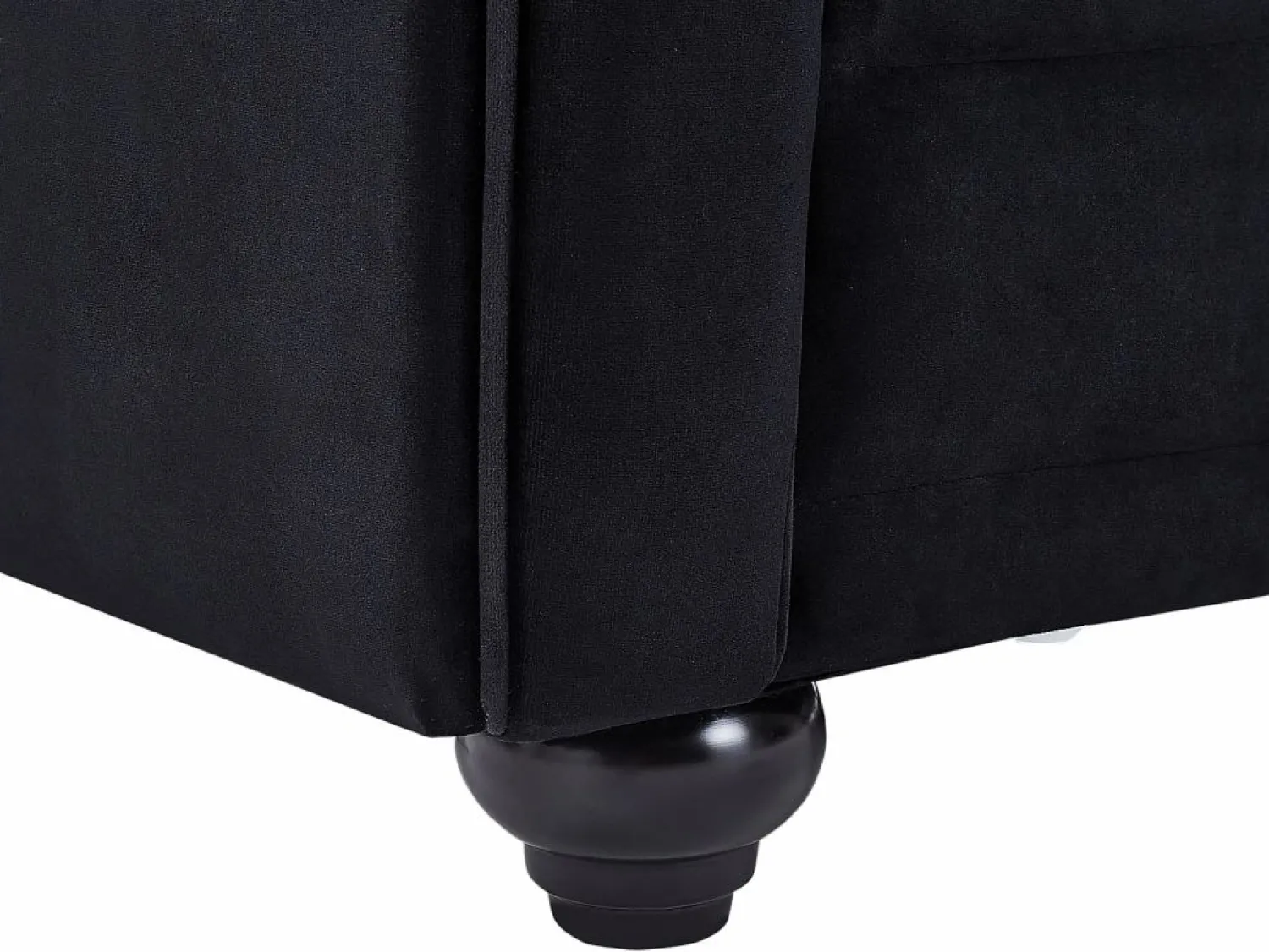 Vente-unique Sofás de 3 plazas y 2 plazas de terciopelo con botones de efecto cristal CHESTERFIELD