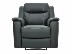 Discount Sofás relax 3+1 plazas de piel en color gris EVASION Conjunto Sofá Y Sillón