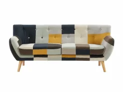 Best Sofás SERTI II de 3 y 2 plazas en tejido patchwork Conjunto Sofás