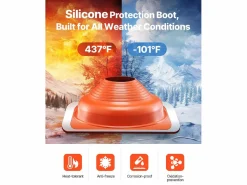 Best Soleras de Techo SucceBuy Lote de 2 de Metal para Tubos de 16cm a 30cm, Solera de Tubo de Techado Flexible de Silicona, para Chimeneas, Respiraderos Rojo