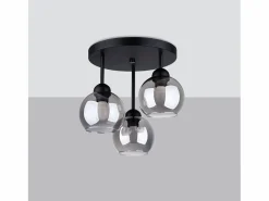 Sollux Lighting Sollux Alino Lámpara de techo semiempotrable multi brazos negra