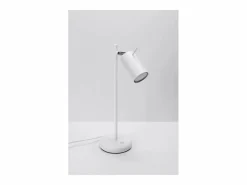 Sollux Lighting Ring Lámpara de trabajo de escritorio, blanca, 1x GU10