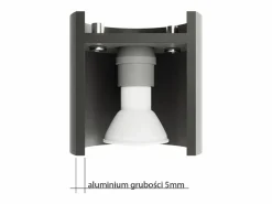 Sollux Lighting Sollux ORBIS - 1 lámpara de pared empotrada Light Up Down Antracita