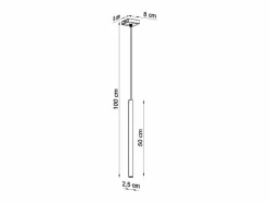 Sollux Lighting Sollux PASTELO - 1 lámpara colgante de techo negra, G9