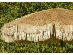 Dcb Garden Sombrilla con flecos en acero acabado madera