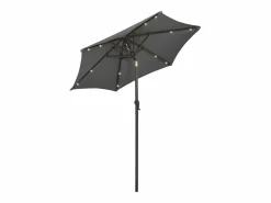 Sombrilla con luces LED aluminio antracita 200x211 cm ES740991