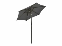 Sombrilla con luces LED aluminio antracita 200x211 cm ES740991