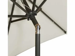 New Sombrilla con luces LED aluminio color arena 200x211 cm Sombrilla