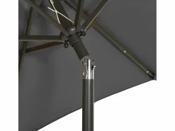 Clicnbuy Sombrilla con luces LED aluminio antracita 200x211 cm