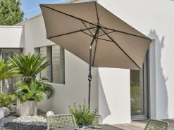 Dcb Garden Sombrilla con manivela en aluminio y lona