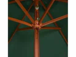 Sombrilla con palo de madera verde 200x300 cm ES367670