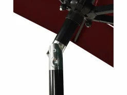 Clicnbuy Sombrilla de 3 niveles con poste de aluminio burdeos 2x2 m