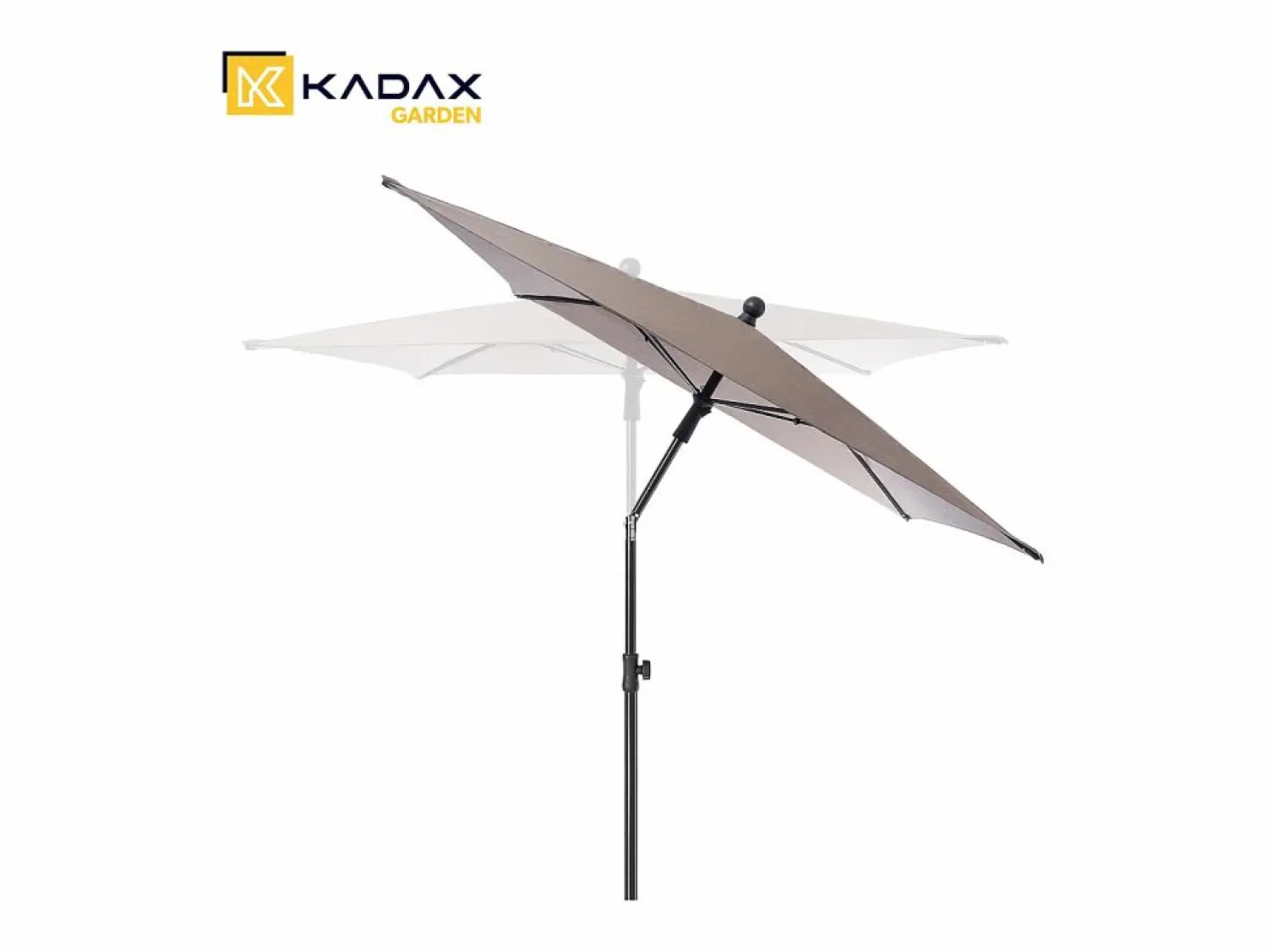 Online Sombrilla de balcón rectangular KADAX, 210 x 140 cm, altura regulable para balcón y terraza, sombrilla de terraza plegable con bolsa de transporte, color topo, 210 Beige