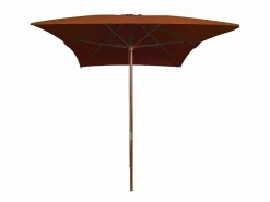 Clearance Sombrilla de jardín con palo de madera terracota 200x300 cm ES392324 Sombrilla