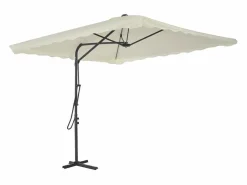 Clicnbuy Sombrilla de jardín con palo de acero 250x250 cm arena