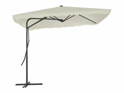 Clicnbuy Sombrilla de jardín con palo de acero 250x250 cm arena