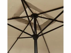 Sombrilla de jardín con palo de metal 300x200 cm gris topo ES193664