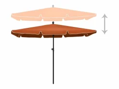 Discount Sombrilla de jardín con palo terracota 210x140 cm Sombrilla