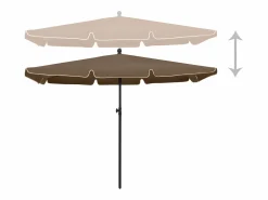 Discount Clicnbuy Sombrilla de jardín con palo gris taupe 210x140 cm Topo