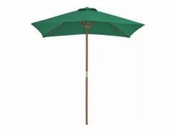 Sale Clicnbuy Sombrilla de jardín con palo de madera 150x200 cm Verde