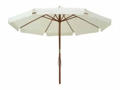 Sombrilla de jardín con palo de madera blanco arena 330 cm ES175846