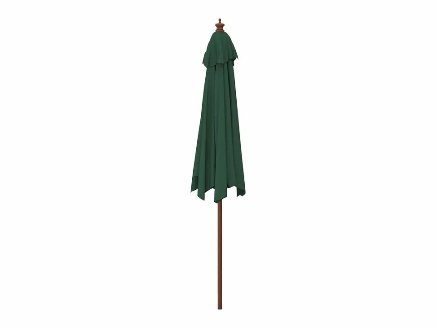 Outlet Sombrilla de jardín con poste de madera verde 299x240 cm ES342140 Sombrilla