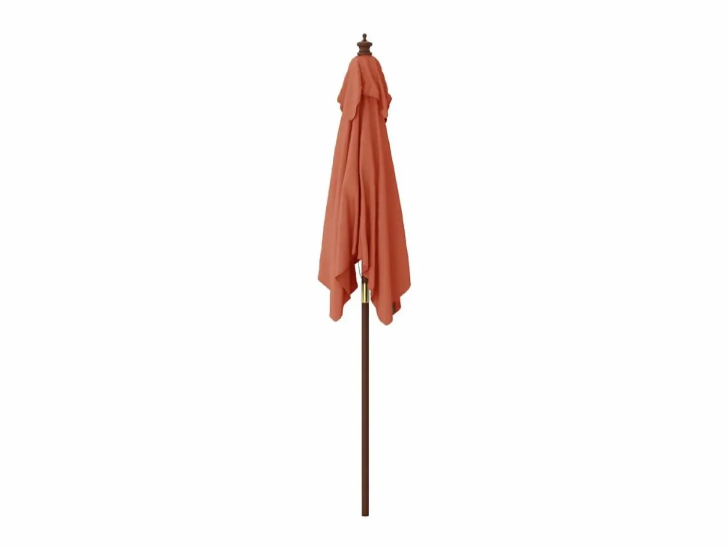 New Sombrilla de jardín con poste de madera terracota 198x198x231cm ES492845 Sombrilla