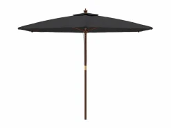 Best Sombrilla de jardín con poste de madera negro 299x240 cm ES887886