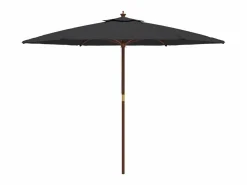 Best Sombrilla de jardín con poste de madera negro 299x240 cm ES887886