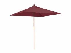 Hot Sombrilla de jardín poste de madera rojo burdeos 198x198x231 cm ES603824